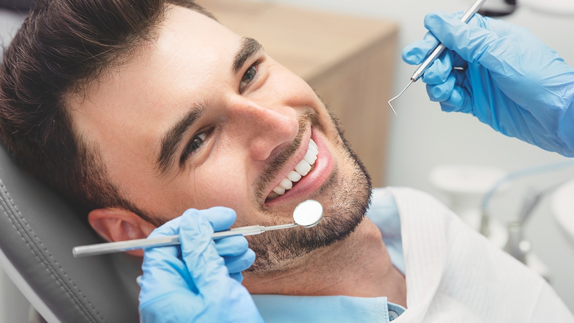 Man in dental chair